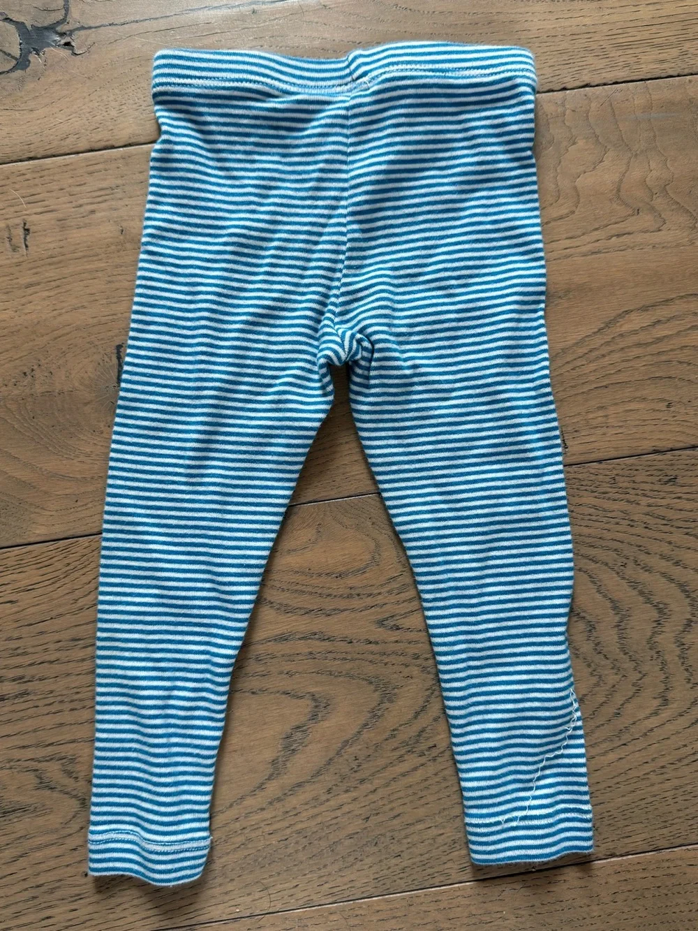 Tea Collection Blue & White Striped Leggings 12–18M